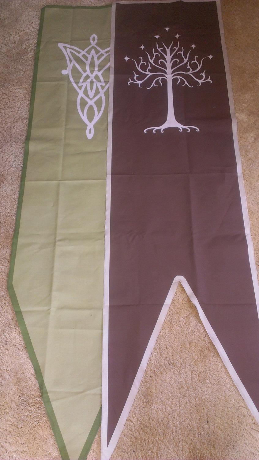 Wedding - Lord of the Rings Wedding Banners Arwen Evenstar Aragorn White Tree of Gondor