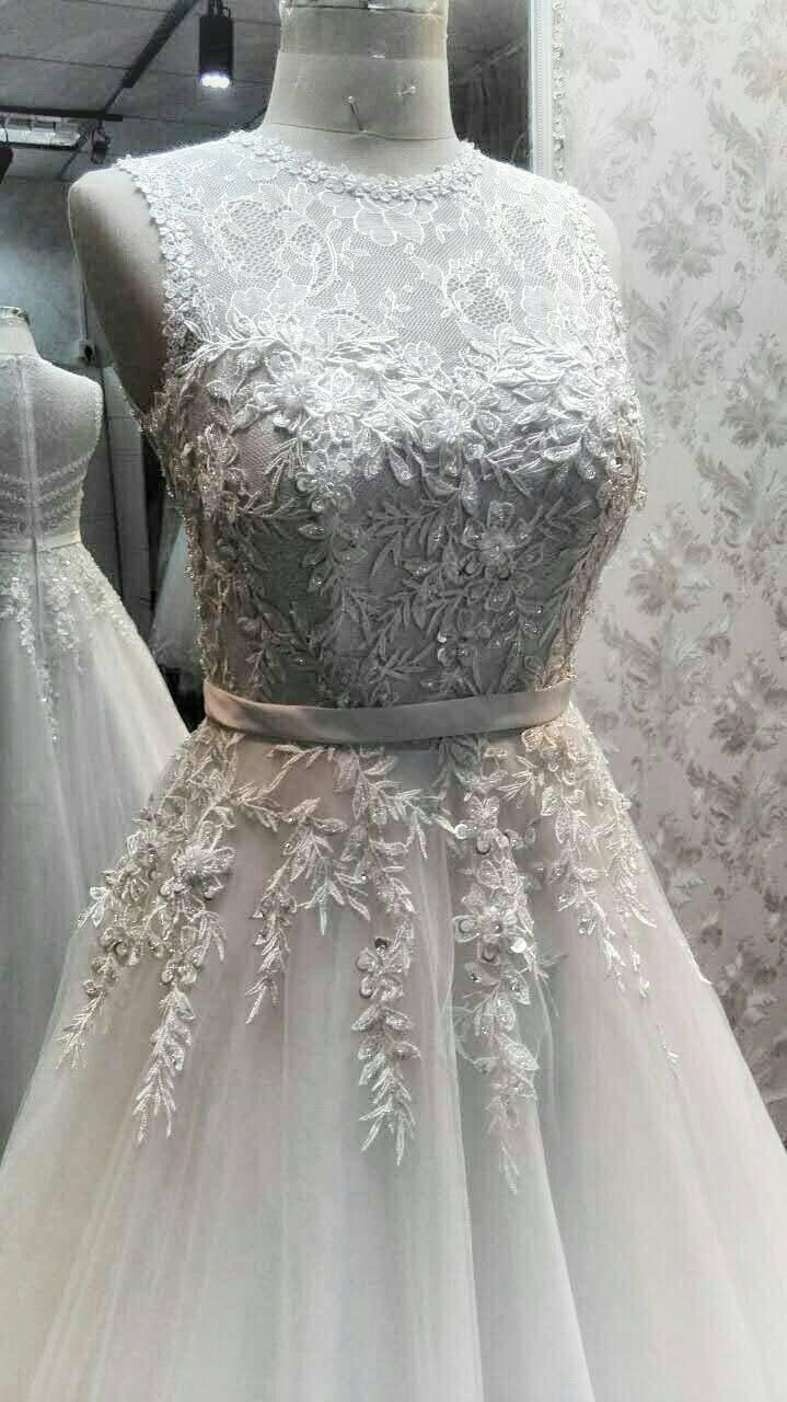 Hochzeit - Unique Beaded Mixed Lace Back, Wedding Dresses, Custom Made, Made to Order, Beaded Lace, Unique Wedding Dress, Art Deco Wedding Dress