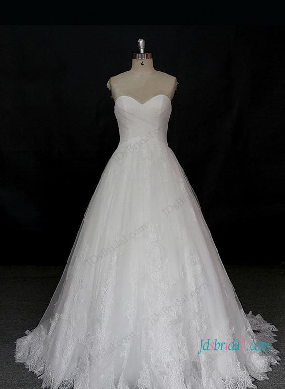 زفاف - Beautiful sweetheart neckline princess lace ball gown