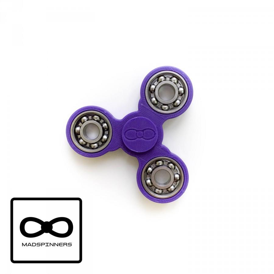 Свадьба - Purple Fidget Spinner Toy - Tri-spinner - Hand Finger - Restless Hand Toy - EDC - ABS plastic - 3d printed
