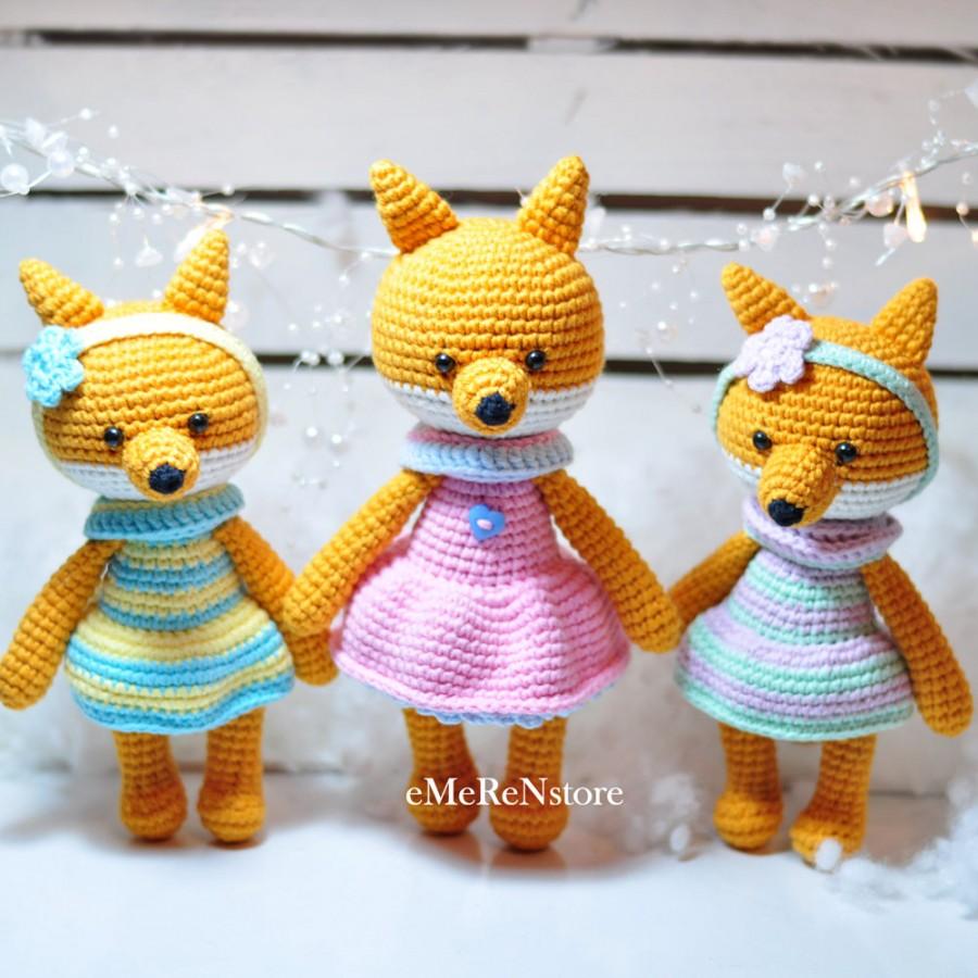 Cute Fox Fox In Dress Stuffed Cute Fox Christmas Gift