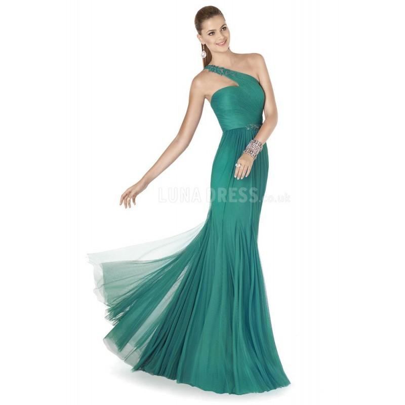 Свадьба - Attractive Sleeveless Floor Length Mermaid One Shoulder Tulle Evening Dresses With Beading - Compelling Wedding Dresses