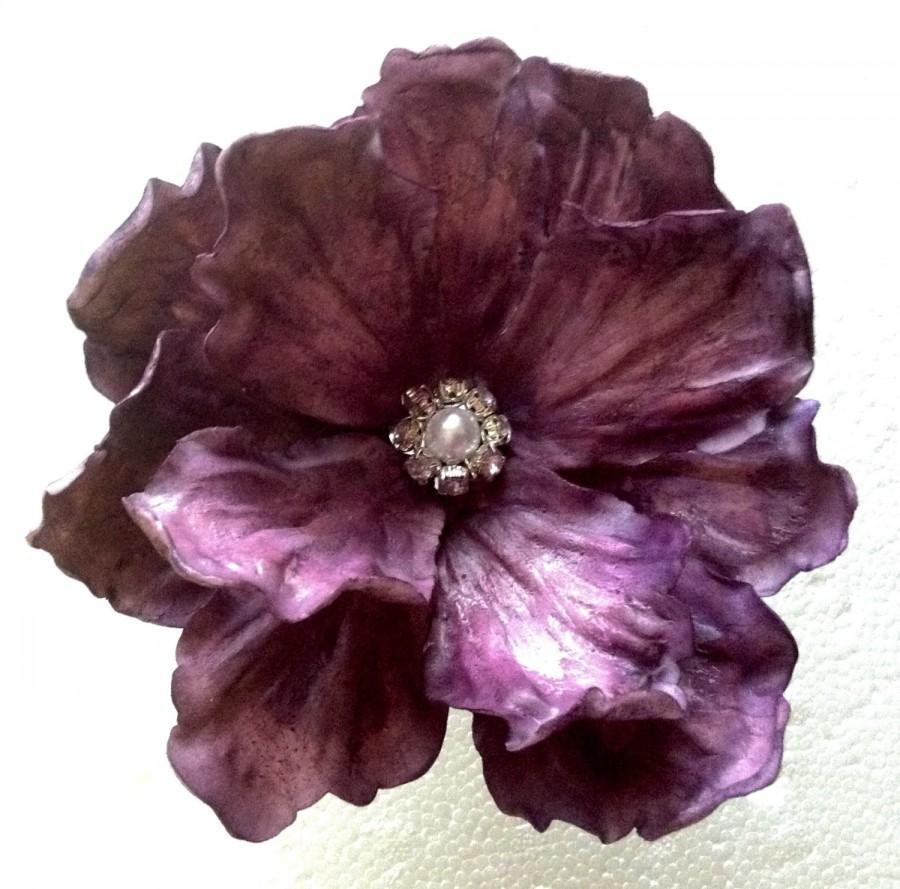 Hochzeit - Sugar Anniversary Purple Peony Flower Cake Topper Decoration
