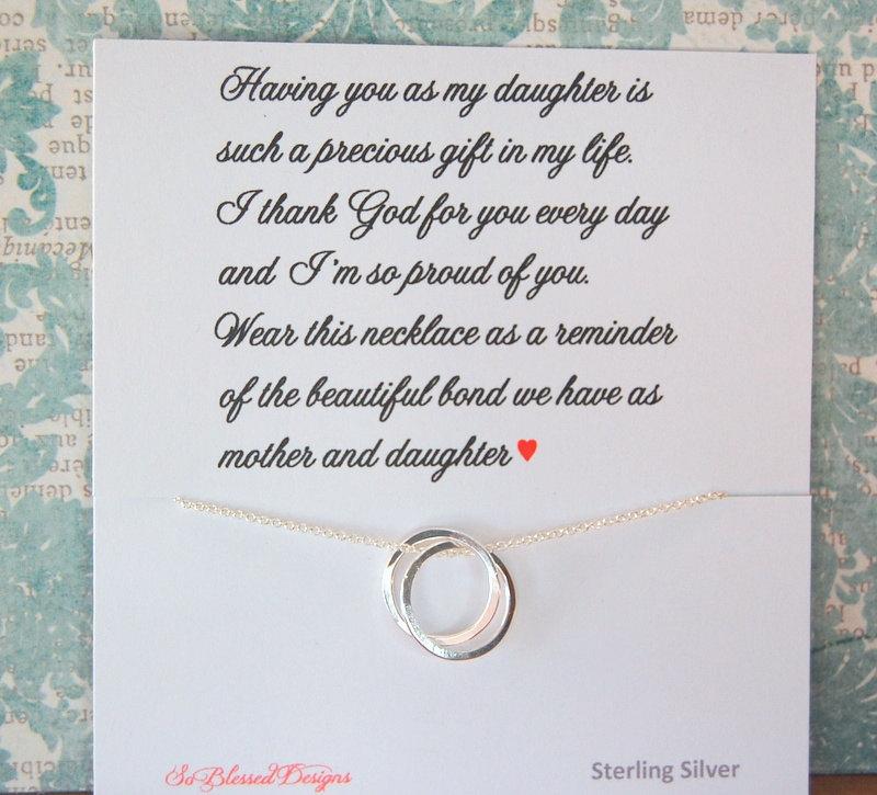 Wedding - Mother Daughter necklace, Daughter Jewelry, Gift for DAUGHTER, Mother to daughter, Birthday gift for daughter