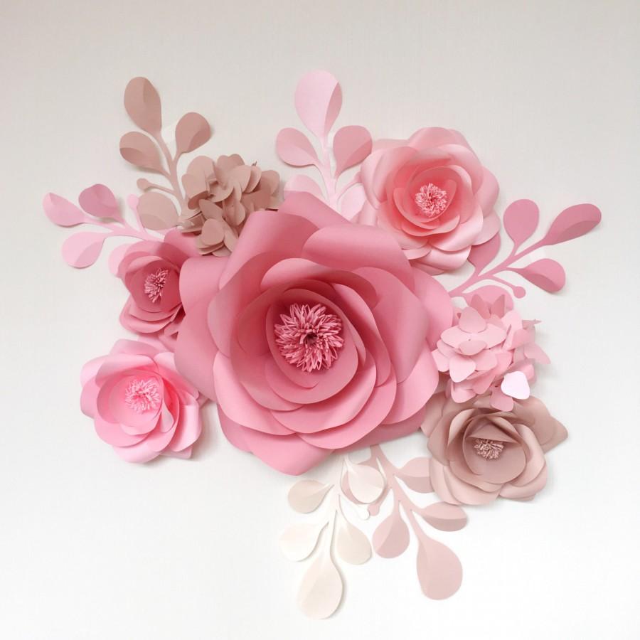 Hochzeit - Paper Flowers - Giant Paper Flowers - Wedding Paper Flower Wall - Wedding Centerpiece Decor