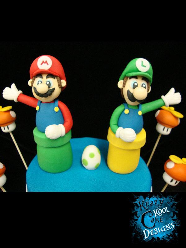 Свадьба - Mario and Luigi Cake Toppers