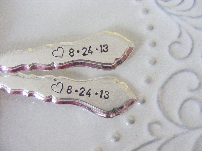 Hochzeit - Wedding Forks I do me too wedding forks with heart stamp