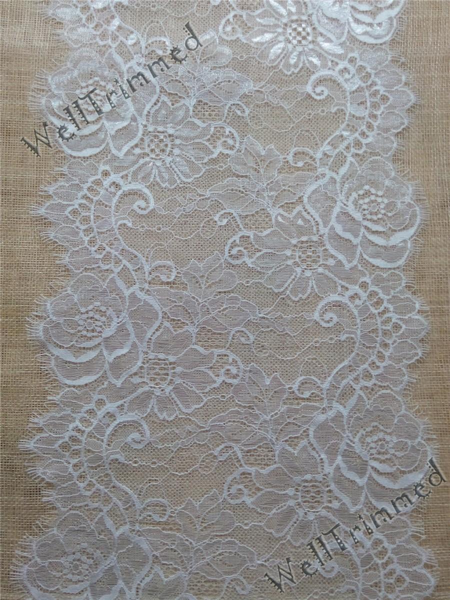 Mariage - 10ft  wedding table runner 10" wide lace table runner  wedding table runner Wedding lace WT790601