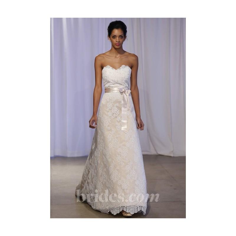 Wedding - Kelly Faetanini - Fall 2013 - Alice Strapless Silk and Lace A-Line Wedding Dress with Scalloped Hem - Stunning Cheap Wedding Dresses