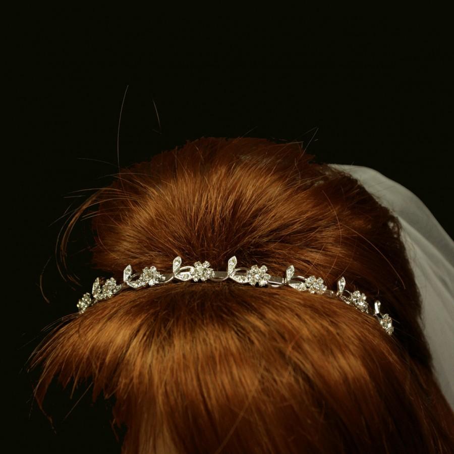 Hochzeit - Rita Bridal Tiara - Bohemian Rhinestones - Wedding Head Band - Bridal Silver Hairband - Wedding Tiara - Bridal Headpiece - Crystal Tiara