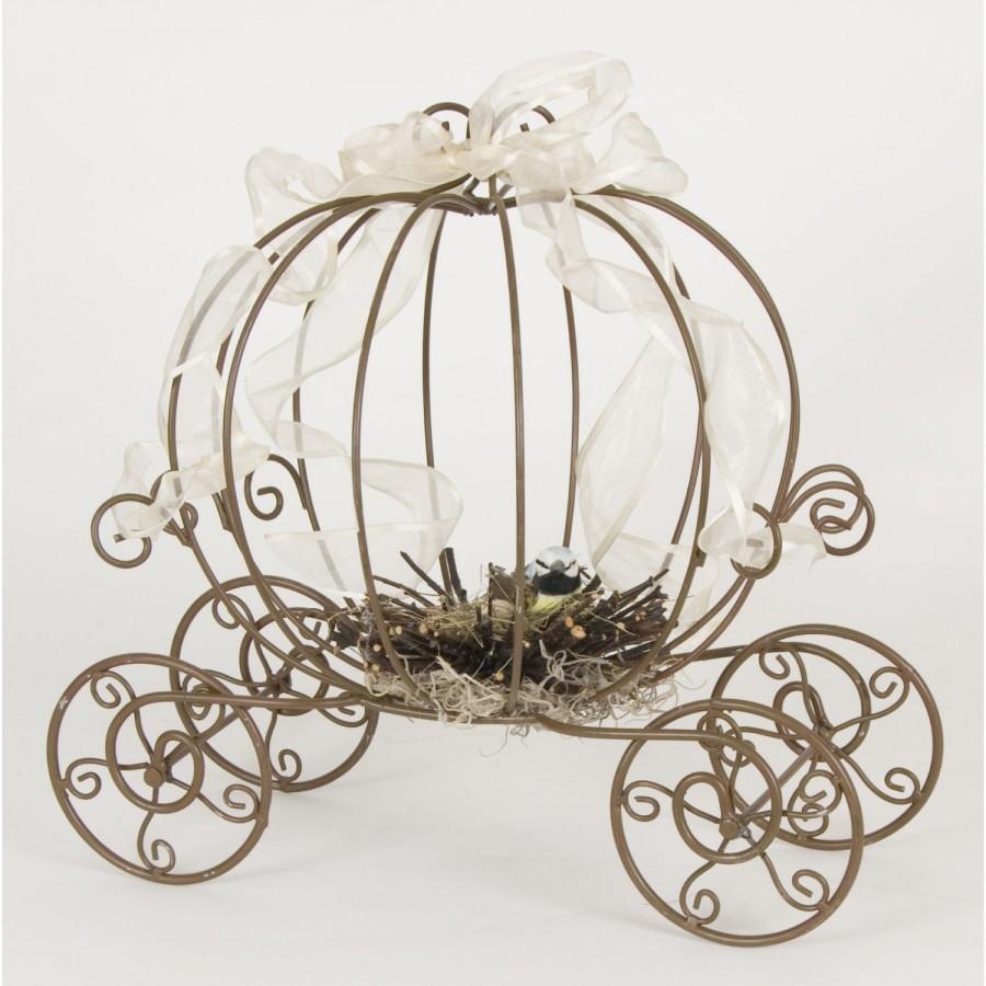 Hochzeit - THE ORIGINAL Inspired by Disney Fairytale Wedding Cinderella's Carriage Coah Pumpkin table centerpiece decor.