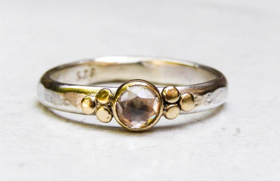Свадьба - Bridal sets,Wedding & Engagement ring, Lab created diamond, stackable rings, handmade engagement ring, Anniversary rings,Hammered ring