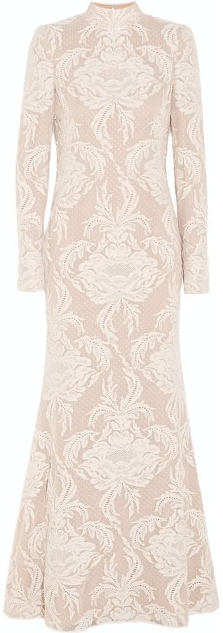 زفاف - Alexander McQueen Corded lace and Swiss-dot tulle gown