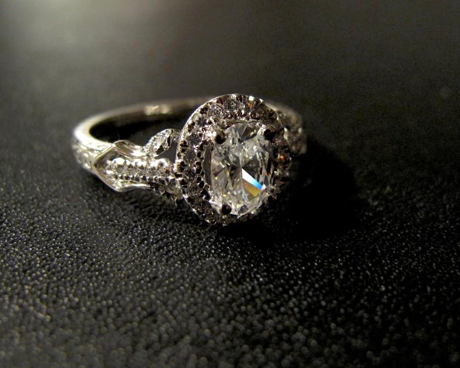 Hochzeit - Vintage Designer Inspired Engagement Ring, Made to Order