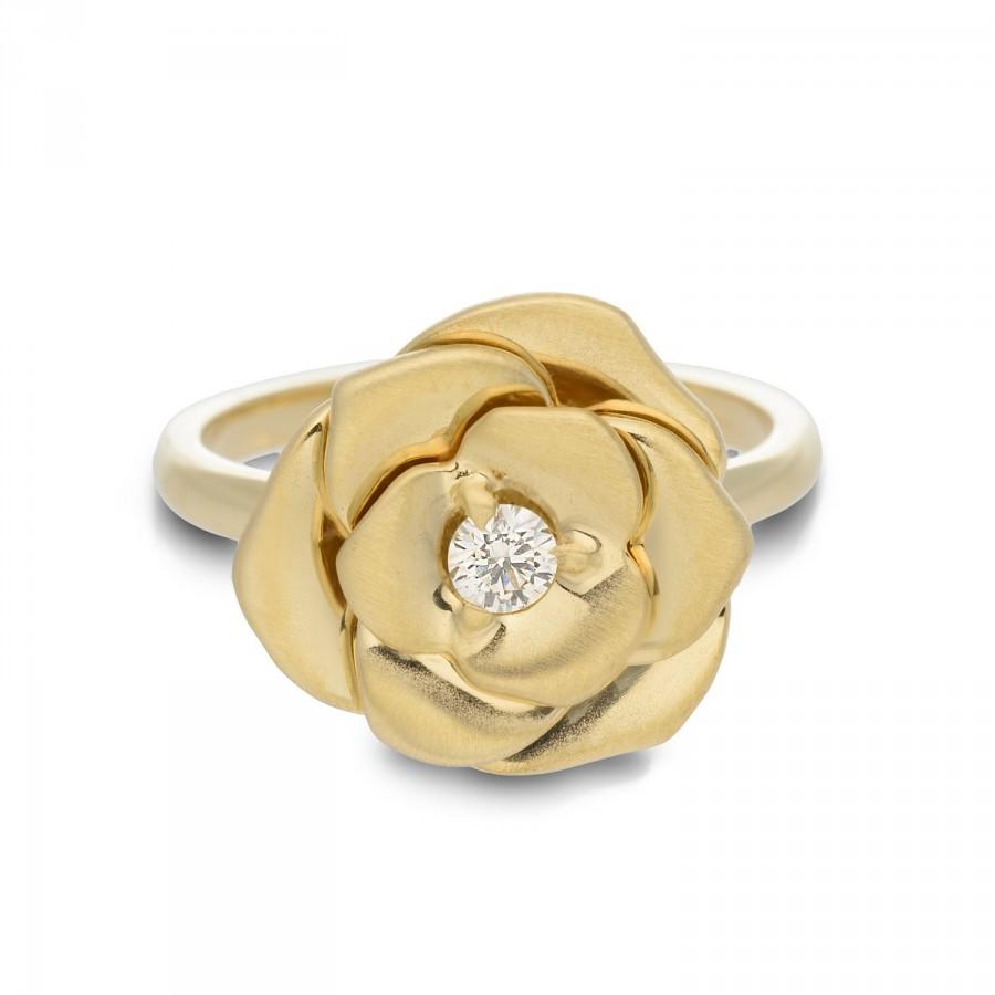 زفاف - Flower Engagement Ring, Engagement Ring, Anniversary Ring, Floral Ring, Statement Ring, Promise Ring, Engagement Band, Rose Engagement Ring