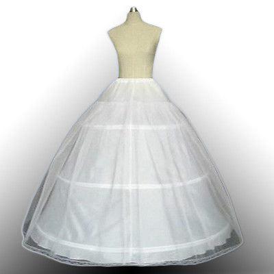 Wedding - three hooped petticote with net overlay elasticated free size waist prom party bridesmaid