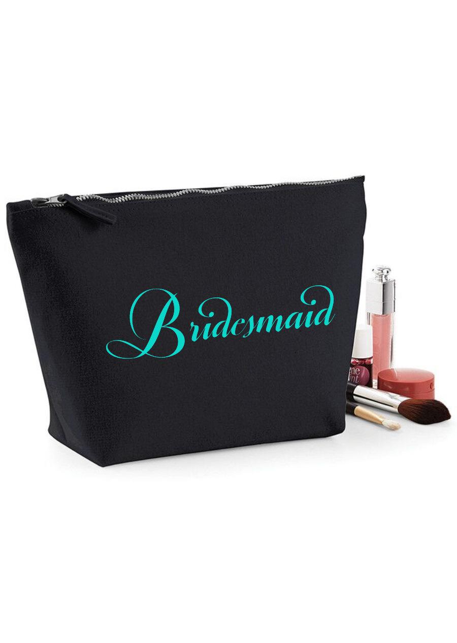 Wedding - Personalised wedding bag, Bridesmaid gift bag, canvas bag, Personalised makeup bag, make-up bag