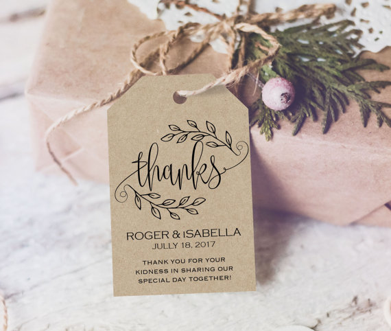 Свадьба - Thank You Tag - Wedding Printable - Gift Tags - Wedding Thank You Tags - Wedding Favor - Thank You Wedding - Downloadable wedding 