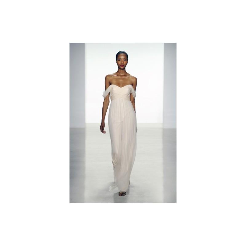 Свадьба - Charming A-line Off-the-shoulder Ruching Floor-length Chiffon Evening Dresses - Dressesular.com