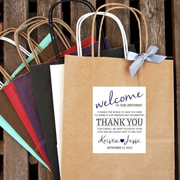 Hochzeit - Personalized "Welcome to ..." Wedding Welcome Bag