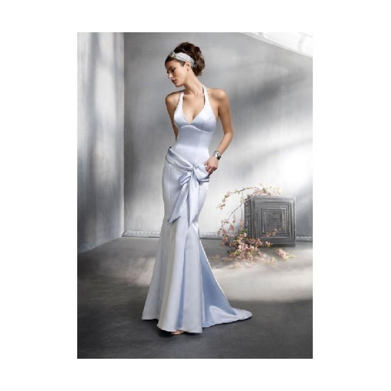زفاف - Trumpet/Mermaid Halter Light Blue Bowknot Taffeta Sleeveless Floor-length Dress In Canada Bridesmaid Dress Prices - dressosity.com