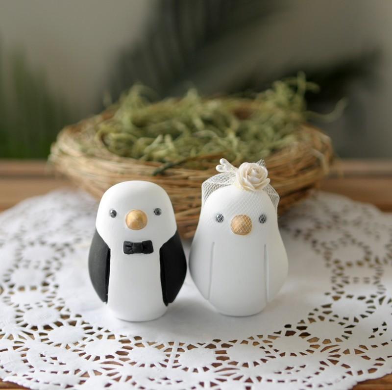 Wedding - Wedding Cake Topper - Love Birds - Small