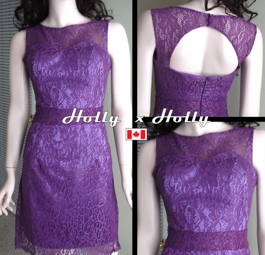 Hochzeit - Purple Lace Bridesmaid Dress / Purple Bridesmaid Dress / Purple Lace Dress