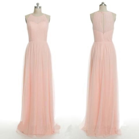 Свадьба - New Arrival Floor Length Jewel Sleeveless Bridesmaid Dress from Dressywomen