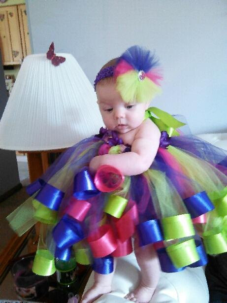 زفاف - Baby rainbow tutu dress