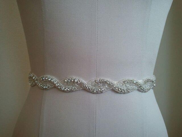 Wedding - SALE - Wedding Belt, Bridal Belt, Bridesmaid Belt, Bridesmaid Belt, Crystal Rhinestone - Style B1108