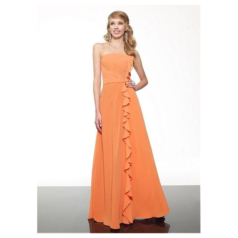 زفاف - Amazing Chiffon Strapless A-line Bridesmaid Dress - overpinks.com