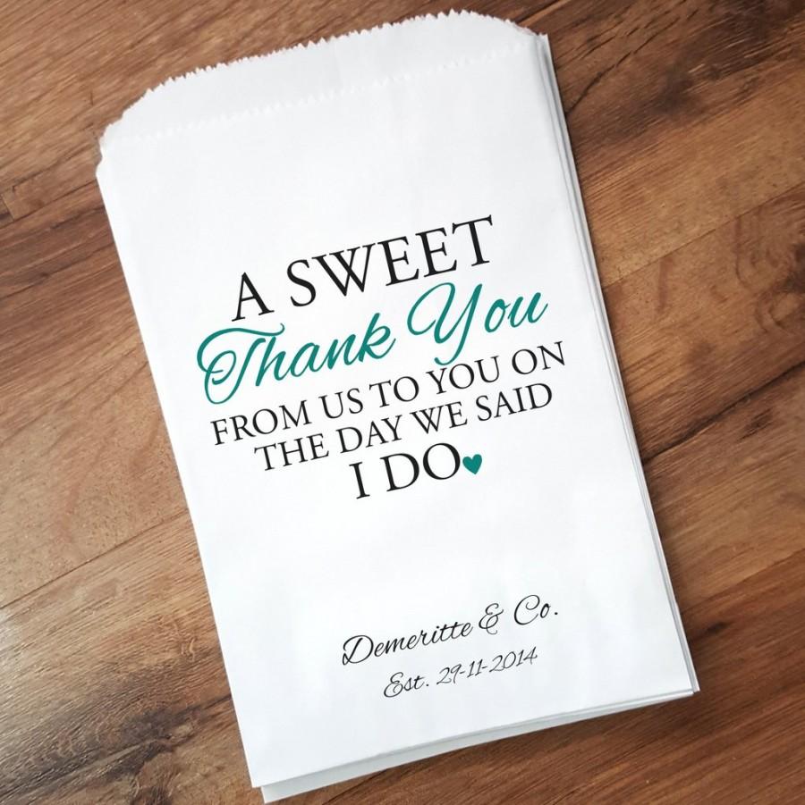 Mariage - Sweet Thank You Wedding Favor Bags {5 qty