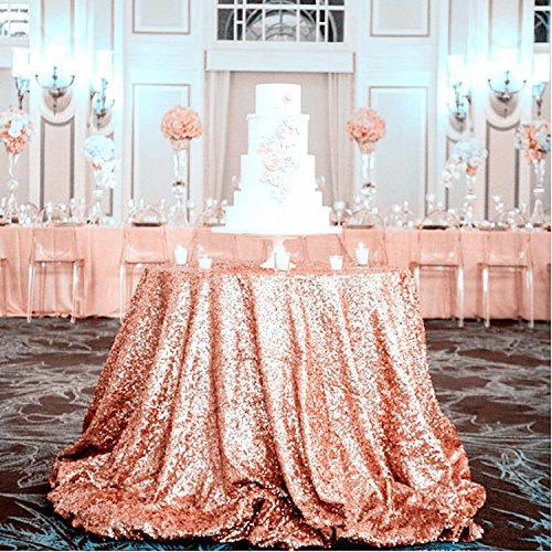 Mariage - All sizes available, Rose gold tablecloth, Luxurious Sparkly tablecloth, Tablecloth for Wedding.