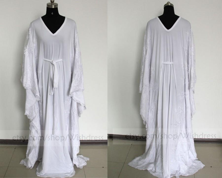 Wedding - Custom Made Long Sleeves Wedding Dress/Beach Wedding Dress/ Applique Chiffon Bridal Gown By Wishdress