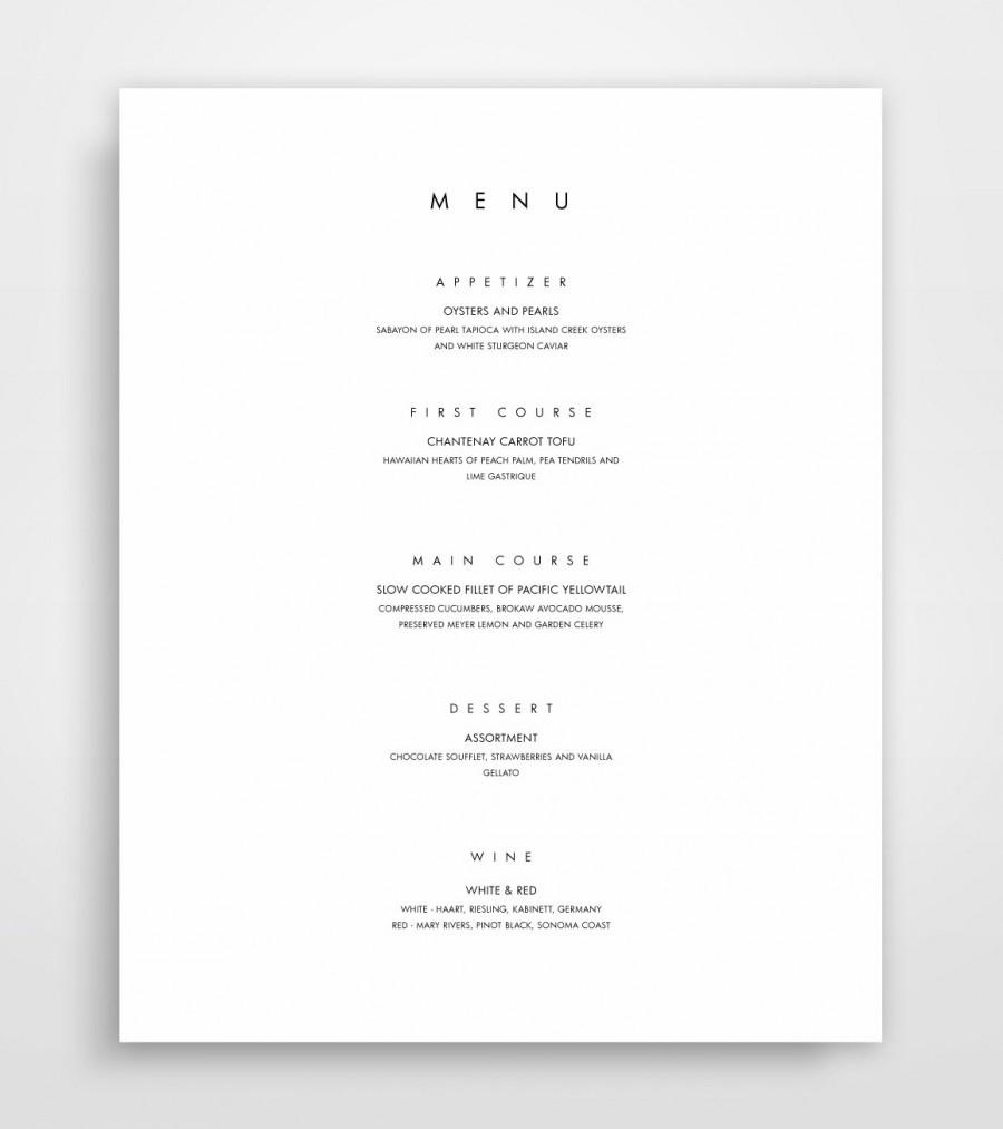 زفاف - Menu Template, Printable Menu, Modern Menu, Minimalist Menu Instant Download, Menu Design, Elegant Menu Templates, Menu Designs