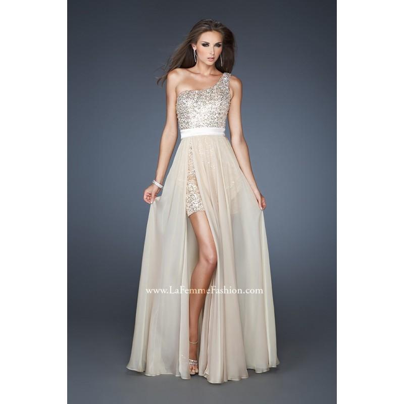 زفاف - Classy Tulle Empire Long 2013 Popular One Shoulder Front Slit Prom/evening/bridesmaid Dresses La Femme 18945 - Cheap Discount Evening Gowns