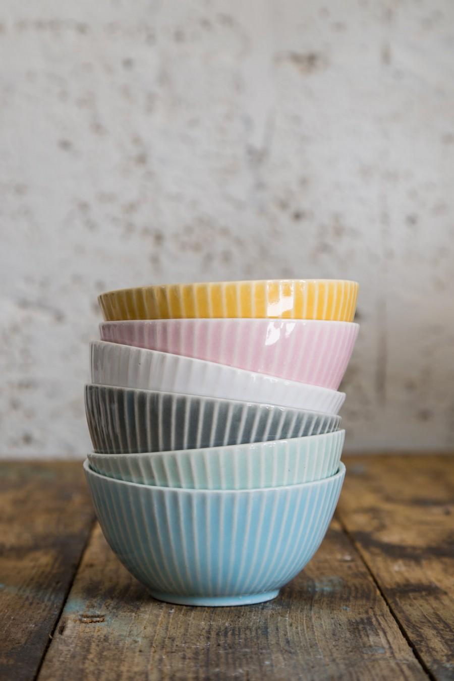 زفاف - Ceramic Bowl Set of 4, Small Ceramic Bowl, Ceramic Set Bowl, Dessert Bowl, Soup Bowl, Salad Bowl, Cereal Bowl,READY TO SHIP!!
