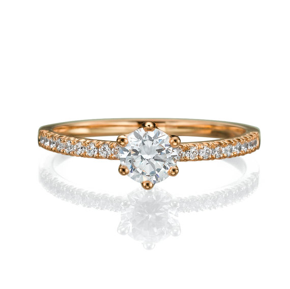Mariage - Engagement ring - Promise ring - Bridal ring - Diamond ring - Statement ring - Wedding ring - Rose gold ring - 14k gold ring