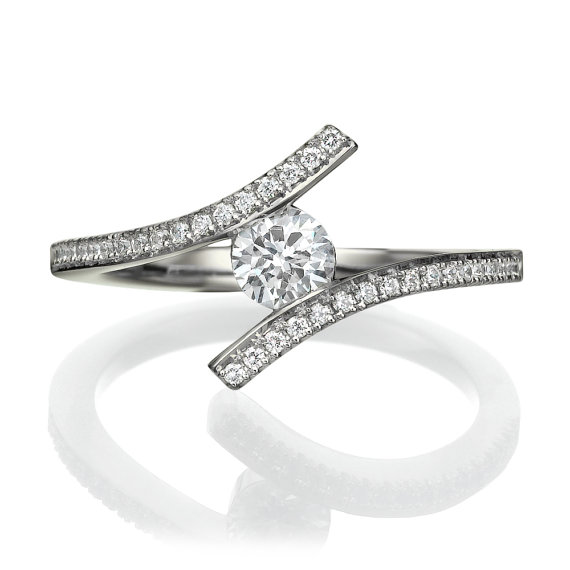 Mariage - Engagement ring - Promise ring - Statement ring - Wedding ring - Diamond ring - Rose gold ring - Bridal ring - 14k gold ring