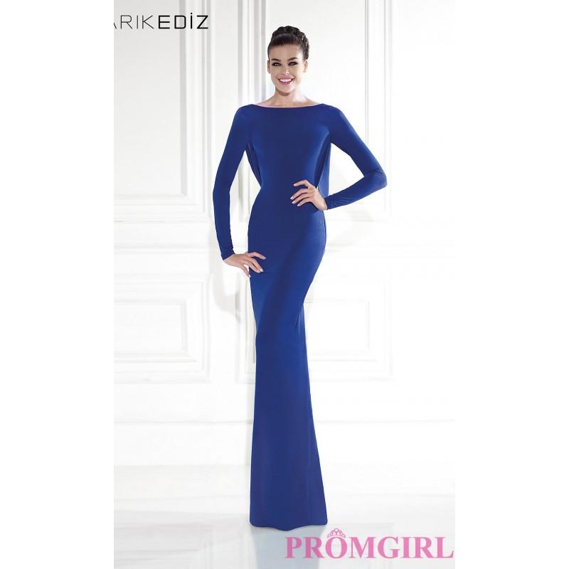 زفاف - Floor Length Long Sleeve Evening Gown by Tarik Ediz - Discount Evening Dresses 