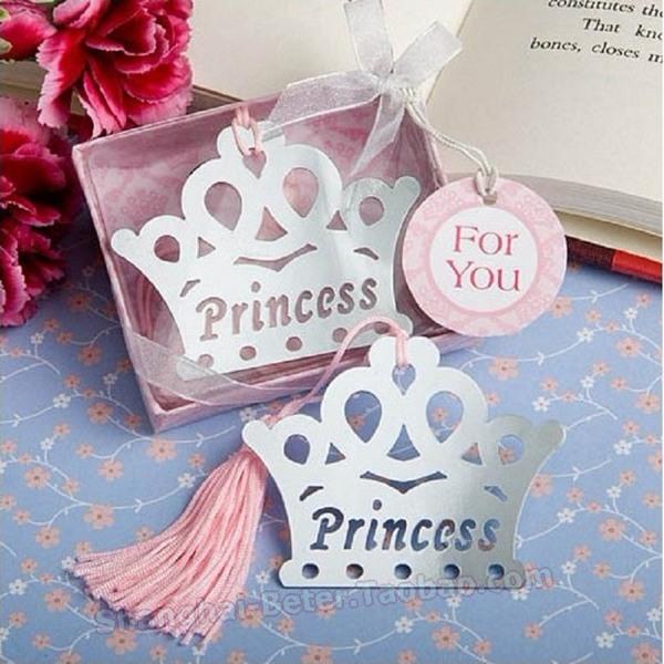 زفاف - Beter Gifts® Princess Prince Crown Bookmark kindergarten Souvenirs BETER-HH000    