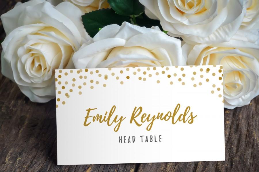 Wedding - Printable Place Card Template - DIY Placecard Place Card - DIY Wedding Template - Rustic Boho - Instant Download - Confetti Collection