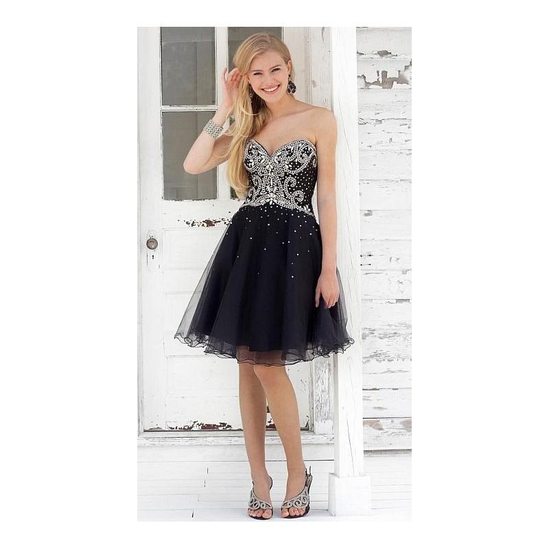 زفاف - Blush Prom Beaded Tulle Short Party Dress 9342 - Brand Prom Dresses