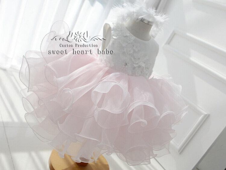 Свадьба - Lace flower girl Dress, Junior Bridesmaid dress,Christening dress , Baby Dress - tulle Flower girl Dress,white flower girl dress