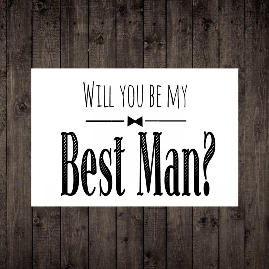 Will You Be My Best Man Printable, Wedding Card, Best Man Groomsman