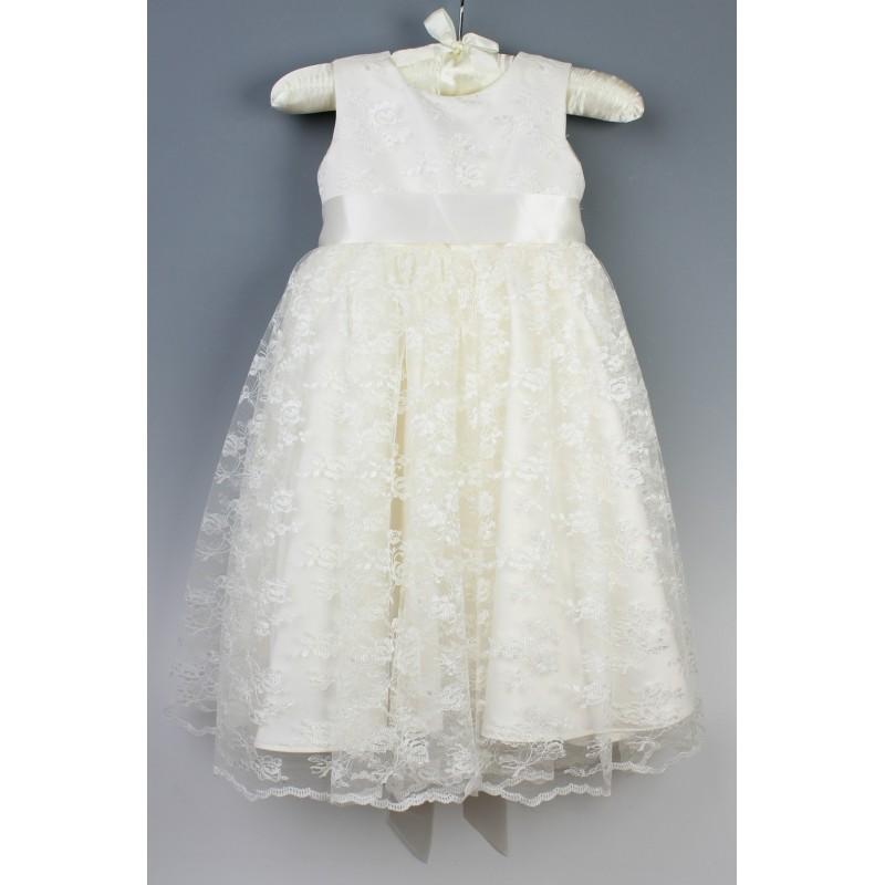 Hochzeit - Lace Flowergirl Dress with Satin Waist Band Code KD007 -  Designer Wedding Dresses