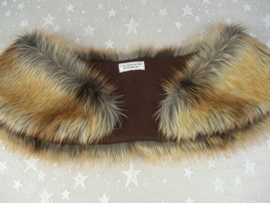 Hochzeit - Faux Fur Shrug, Fox Gold Tip Faux Fur Shawl, Fur Stole, Wedding Shoulder Wrap