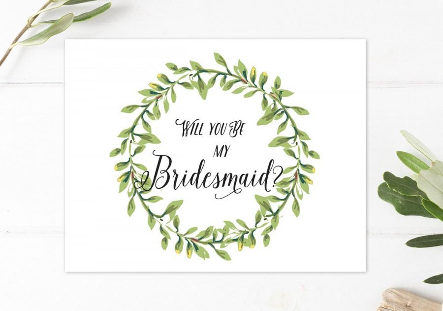 Hochzeit - Will You Be My Bridesmaid, Rustic Boho Bridesmaid Card, Will You Be My Bridesmaid Printable Card, The Napa Collection