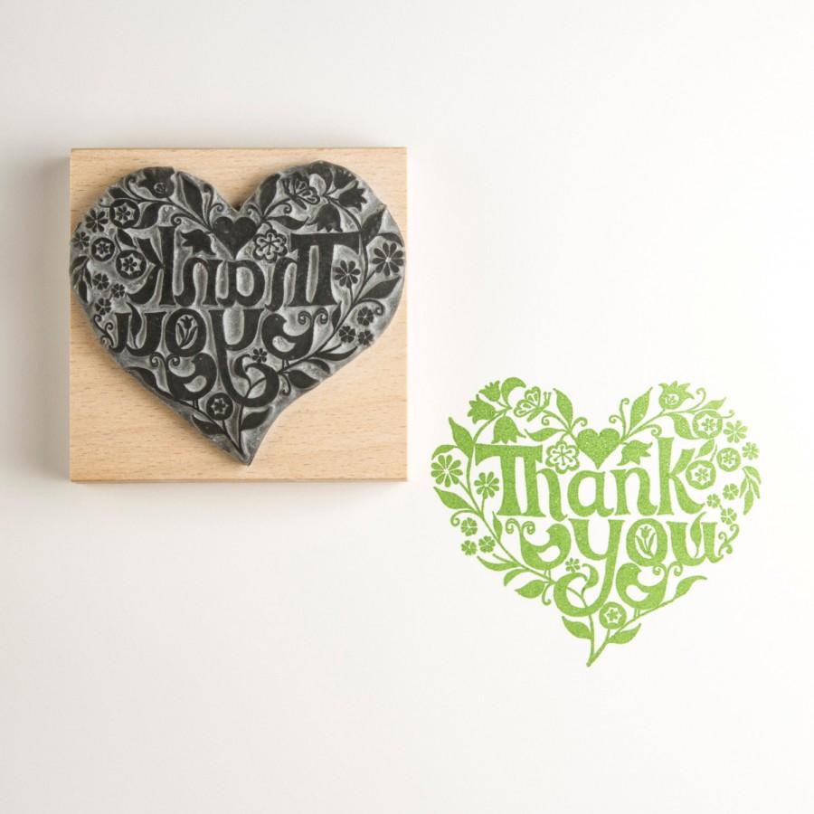 زفاف - Thank You Heart Stamp