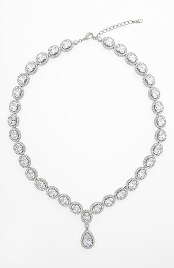 زفاف - Women's Nadri Cubic Zirconia & Crystal Pear Drop Necklace